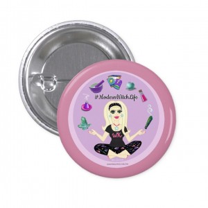 Allie Stars #ModernWitch Life Pink 1 in. Button