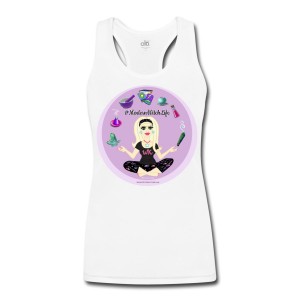 Allie Stars & Witchy Tools #ModernWitchLife - Bamboo Racerback Performance Tank White