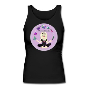 Allie Stars & Witchy Tools #ModernWitchLife - Longer Length Fitted Tank Black