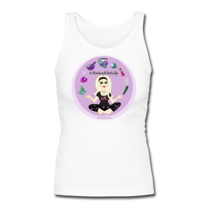 Allie Stars & Witchy Tools #ModernWitchLife - Longer Length Fitted Tank White