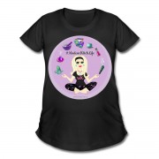Allie Stars & Witchy Tools #ModernWitchLife - Scoop Neck Maternity T-shirt Black