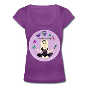 Allie Stars & Witchy Tools #ModernWitchLife - Scoop Neck T-shirt Purple