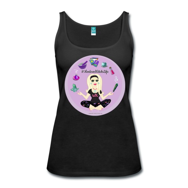 Allie Stars & Witchy Tools #ModernWitchLife - Scoop Neck Tank Black