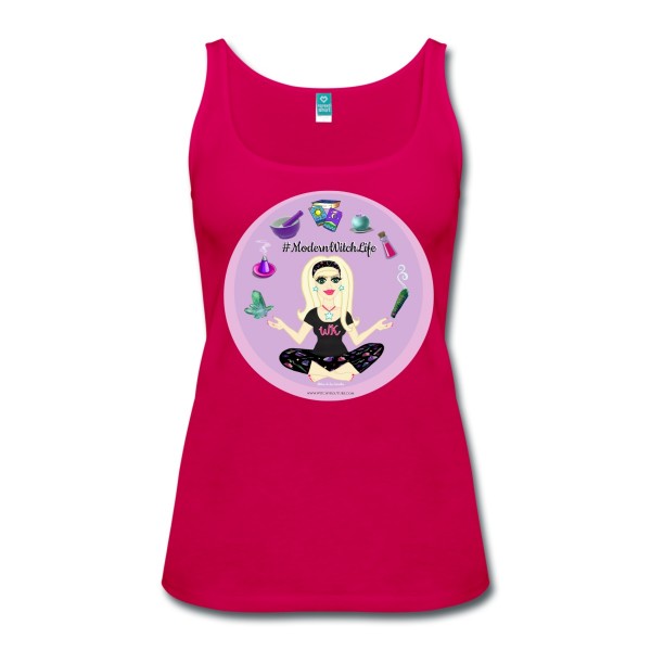 Allie Stars & Witchy Tools #ModernWitchLife - Scoop Neck Tank Fuchsia