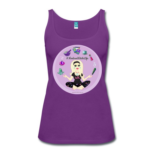 Allie Stars & Witchy Tools #ModernWitchLife - Scoop Neck Tank Purple