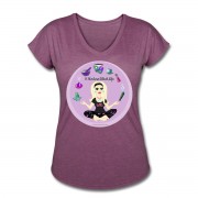 Allie Stars & Witchy Tools #ModernWitchLife - V-neck T-shirt Plum