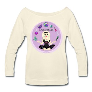 Allie Stars & Witchy Tools #ModernWitchLife - Wide Neck 3/4 Sleeve T-shirt Ivory