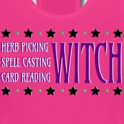 Herb Picking, Spell Casting, Card Reading WITCH - Bamboo Racerback Performance Tank Fuchsia