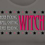Herb Picking, Spell Casting, Card Reading WITCH - Longer Length Fitted Tank Dark Grey