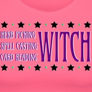 Herb Picking, Spell Casting, Card Reading WITCH - Longer Length Fitted Tank Pink