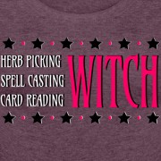 Herb Picking, Spell Casting, Card Reading WITCH - Scoop Neck Long Sleeve Purple