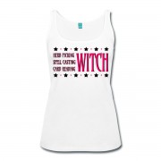 Herb Picking, Spell Casting, Card Reading WITCH - Scoop Neck Tank White