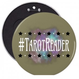 #Tarot Reader Taupe 6 in. Button
