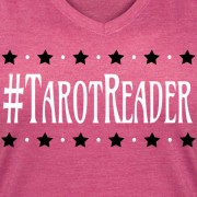 #TarotReader - V-neck T-shirt Rose Pink
