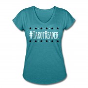 #TarotReader - V-neck T-shirt Turquoise