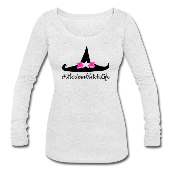 Witch Hat #ModernWitchLife - Scoop Neck Long Sleeve White