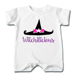 Witch Hat Witchilicious - Baby T-shirt Romper White