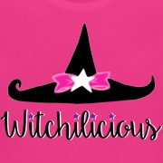 Witch Hat Witchilicious - Bamboo Racerback Performance Tank Fuchsia
