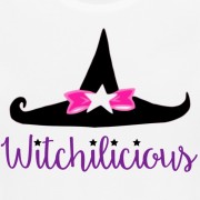 Witch Hat Witchilicious - Bamboo Racerback Performance Tank White