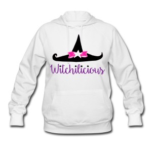 Witch Hat Witchilicious - Long Sleeve Hoodie Sweatshirt White