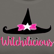 Witch Hat Witchilicious - Longer Length Fitted Tank Dark Grey