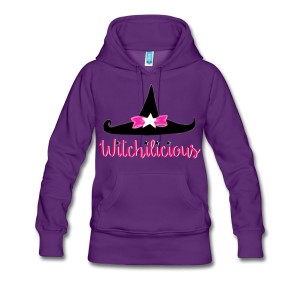 Witch Hat Witchilicious - Premium Long Sleeve Hoodie Sweatshirt Purple