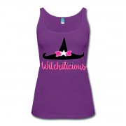Witch Hat Witchilicious - Scoop Neck Tank Heather Purple