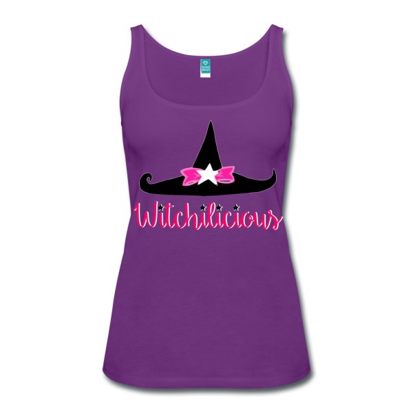 Witch Hat Witchilicious - Scoop Neck Tank Heather Purple