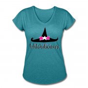 Witch Hat Witchilicious - V-Neck T-shirt Turquoise