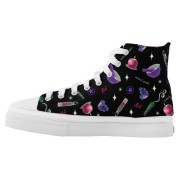 WK #ModernWitchLife Black High Top Printed Shoes