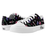 WK #ModernWitchLife Black Low Top Printed Shoes