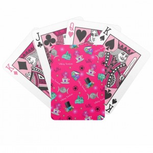 WK #ModernWitchLife Pink Print Back Pink Bicycle Playing Cards