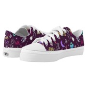 WK #ModernWitchLife Purple Low Top Printed Shoes