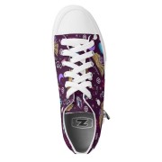 WK #ModernWitchLife Purple Low Top Printed Shoes