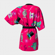 WK #ModernWitchLife Pink Print Kimono Robe