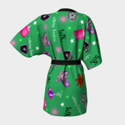 WK #ModernWitchLife Green Print Kimono Robe